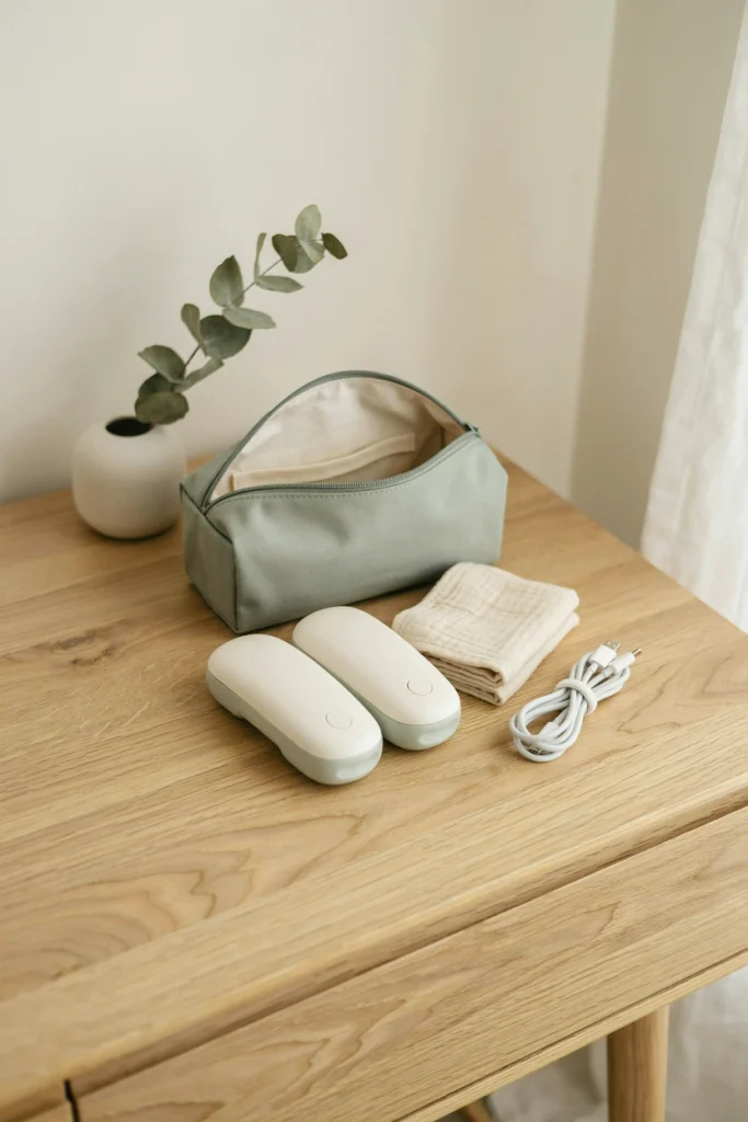 Warming lactation massager for pumping moms, a baby shower gift