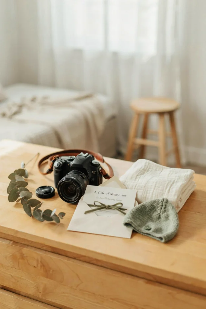 Newborn photo session gift, a lasting baby shower gift for new parents